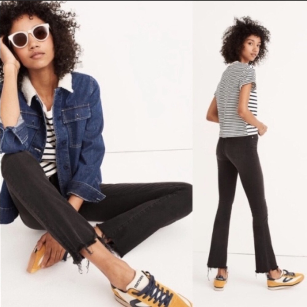 Madewell Black Denim Cal-Demi Boot Jeans